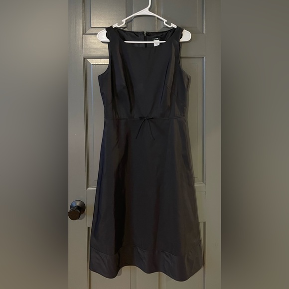 J Crew Black Silk A-line Dress - Size 10T - Picture 1 of 4